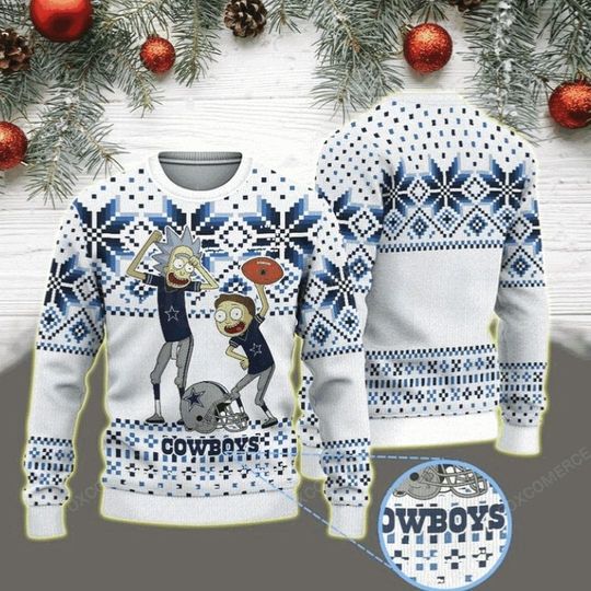Snowflake Pattern Dallas Cowboys Ugly Christmas Sweater
