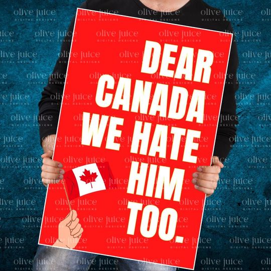 Discover Dear Canada Protest Sign: Resist Political Figures (Digital Download)