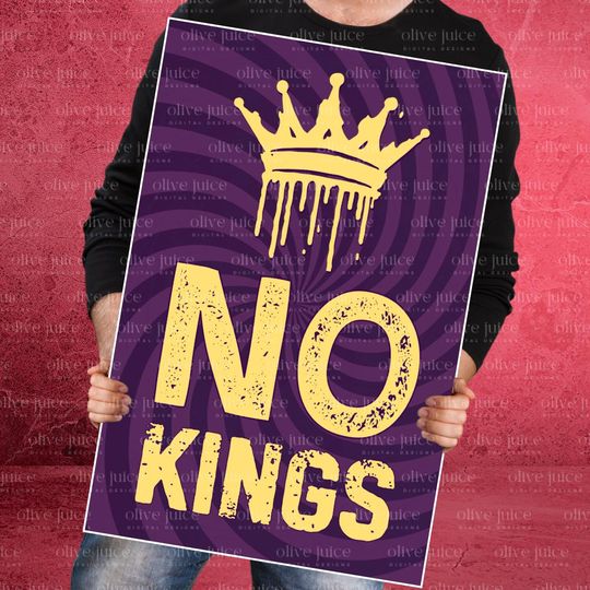 Discover No Kings 24x36  Digital Printable Protest Sign: Keep Fighting the Good Fight No Kings Protest FASCISM Dictatorship Impeach Trump