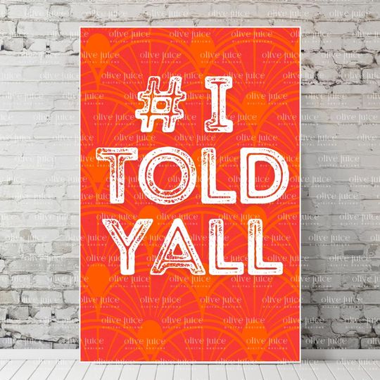 Discover I told ya'll  20x30 Protest Sign Digital File: Resist Elon Musk Donald Trump Democrat DOGE Human Rights Equality RESISTANCE Democracy