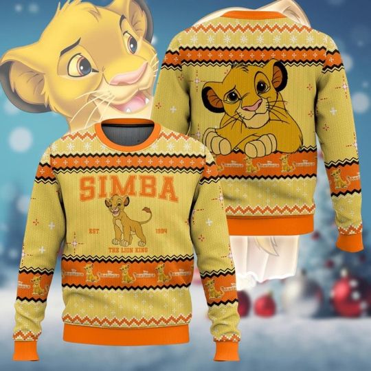 Discover Simba Ugly Sweater, The Lion King Ugly Christmas Sweater, Disney Holiday Sweater, Magic Kingdom Shirt, Sweaters For Women/Men