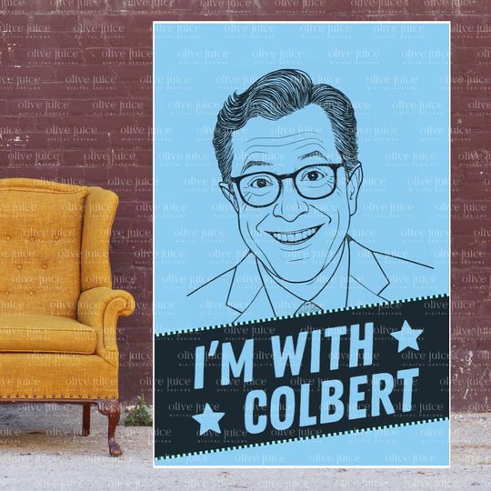 Discover I'm with Colbert Protest Sign: Impeach Fascism - 24x36 (Printable Digital Download)
