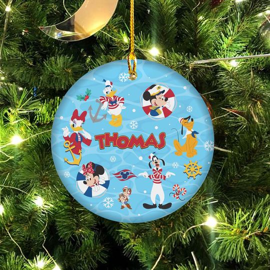 Discover Personalized Mickey And Friends Cruise Christmas Ornament, Disneyland Xmas Ceramic Ornament, Christmas Tree Decor, Christmas Keepsake 2025