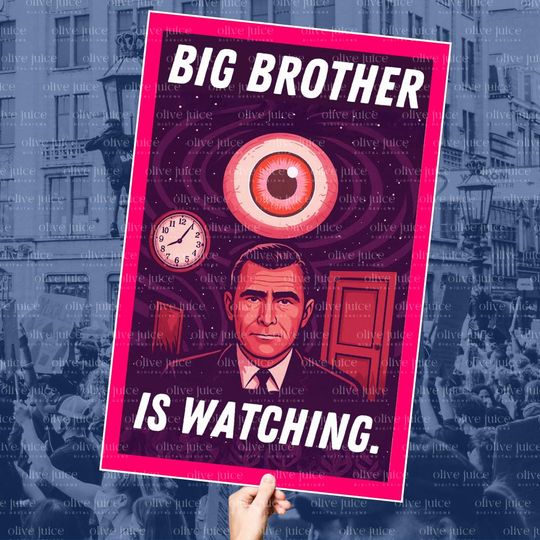 Discover Big Brother Protest Sign: Anti-Surveillance Art (Digital File)