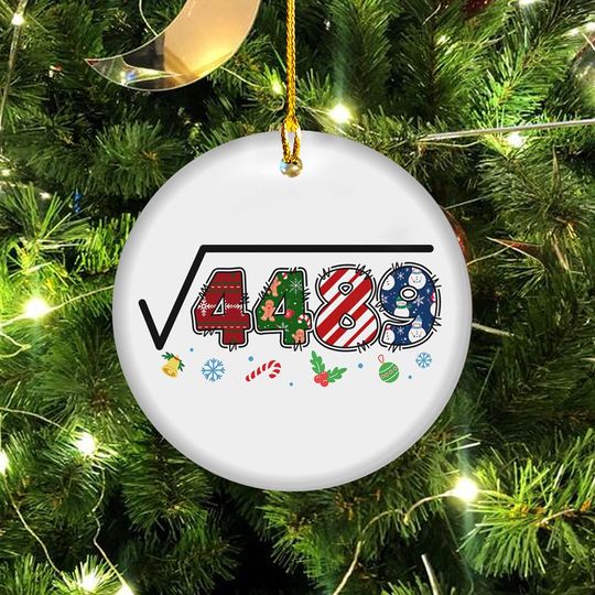 Discover Square Root 4489 Christmas Ornament, Funny Math 67 Meme Ceramic Ornament, Christmas Tree Decor, Holiday Tree Decoration, Funny Keepsake Gift