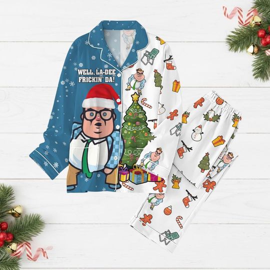 Matt Foley Saturday Night Live Christmas Pajamas, American Tv Shirt, Funny Xmas Pajamas, Sitcom Lovers Gift, Saturday Night Live Gift