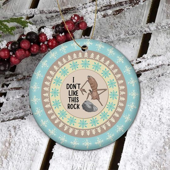 Discover Marcus The Worm Christmas Ornament, I Don't Like This Rock, Funny Meme Christmas Tree Decoration, Gamers Christmas Gift, Xmas Holiday Gift