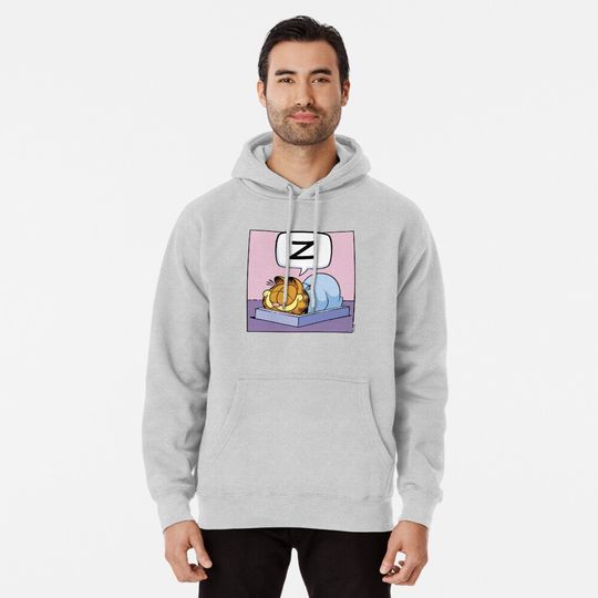 Discover Garfield Nap Time Garfield Z Thought Bubble Pullover Hoodie
