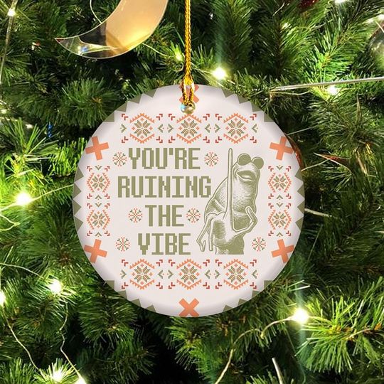 Discover Marcus The Worm Christmas Ornament, You're Ruining The Vibe, Funny Meme Christmas Tree Decoration, Gamer Christmas Gift, Xmas Holiday Gift