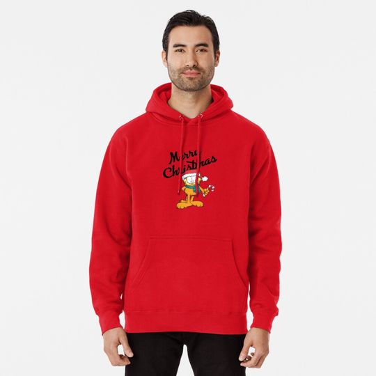 Discover Garfield Merry Christmas Garfield Pullover Hoodie