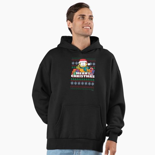 Garfield Christmas Santa Garfield Ugly Sweater Premium Hoodie