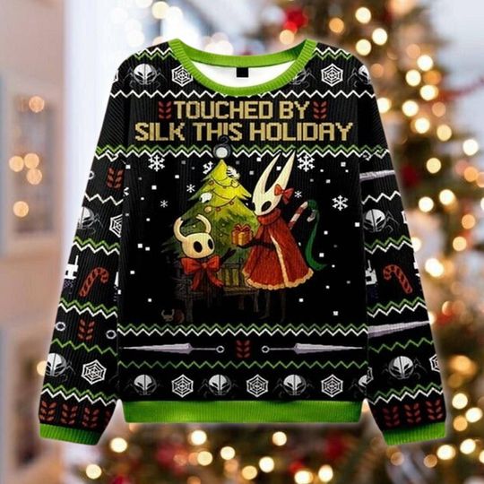 Discover Hollow Knight Ugly Christmas Sweater, Hornet Silk Holiday Jumper, Funny Gaming Xmas Gift, Indie Game Apparel, Quirky Festival