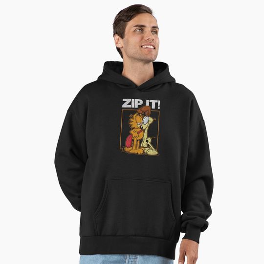Discover Garfield Zip It Vintage Distressed Garfield & Odie Poster Premium Hoodie