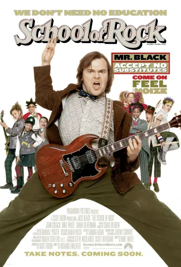 School of Rock Movie Poster, Jack Black Premium Matte Vertical Poster