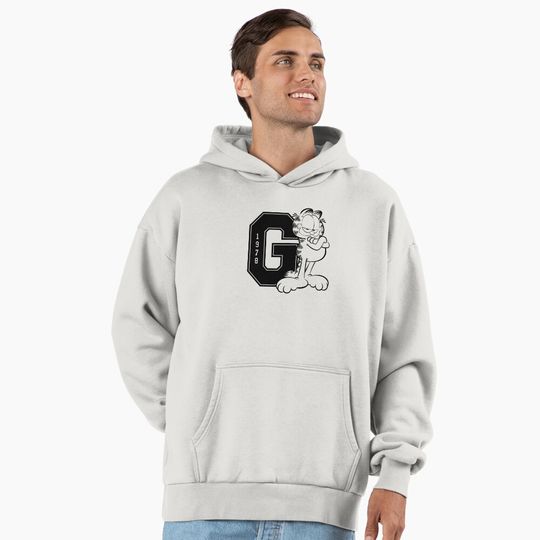 Discover Garfield Retro Vintage Comic Collegiate 1978 Bold Logo Premium Hoodie