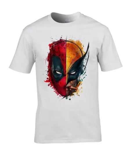 Discover Deadpool & Wolverine Face T-Shirt