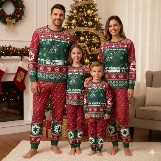 Discover Star Wars Long Sleeve Pajamas Set, Galactic Sleepwear for Men Women, Funny Sci-Fi PJs, Jedi Christmas Gift, Space Movie Loungewear