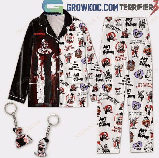 Terrifier 3 Horror Christmas Pajamas Set