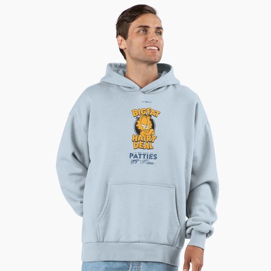 Garfield Big Fat Hairy Deal Grumpy Vintage Comic Cat Pose Premium Hoodie