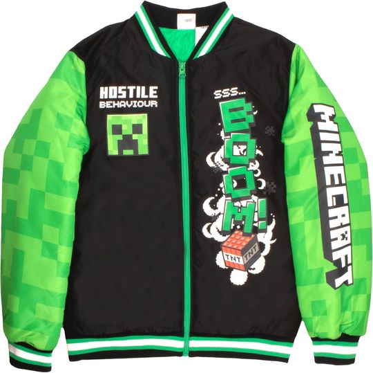 Minecraft Bomber Jacket for Boys