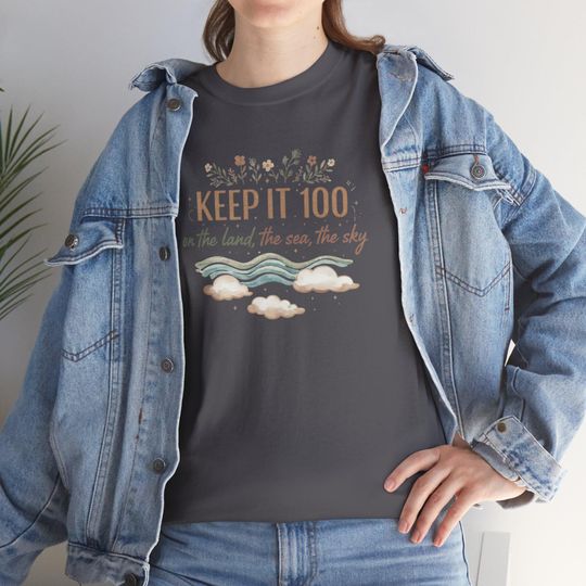 Discover Keep It 100 Graphic Tee: Unisex Cotton T-Shirt