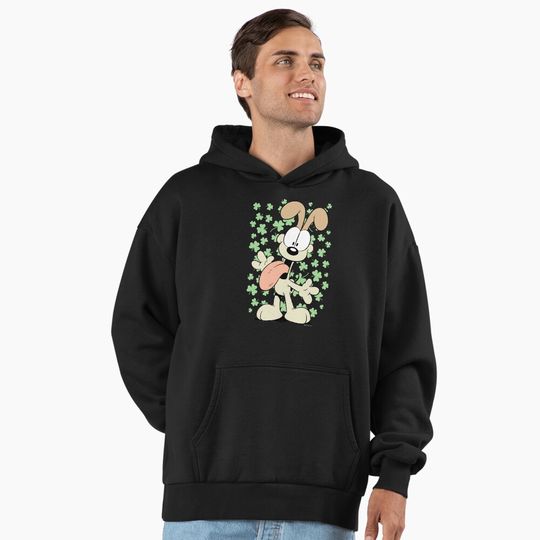 Discover Garfield St. Patrick's Day Odie Shamrock Field Premium Hoodie