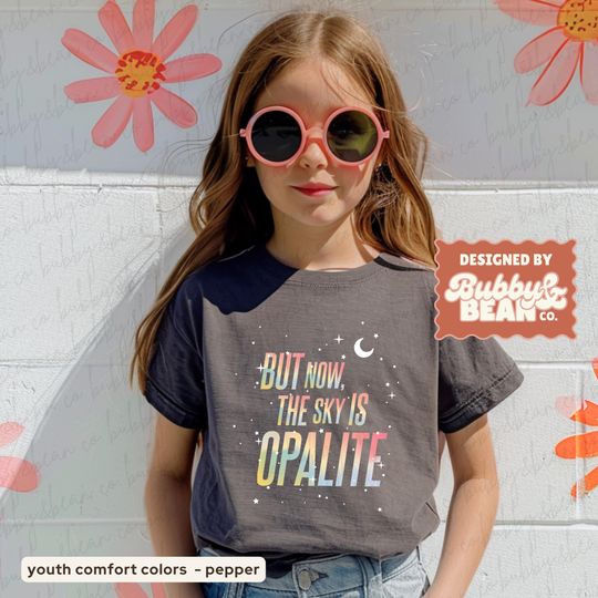 Discover YOUTH Comfort Colors Opalite Showgirl Shirt, But Now The Sky Is Opalite, TS Inspired Kids Graphic Tee, Dancing In The Lightening