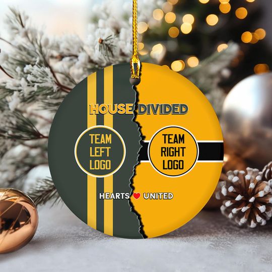 Discover Personalize House Divided Christmas Ornament, Custom House Divided Hanging Ornament
