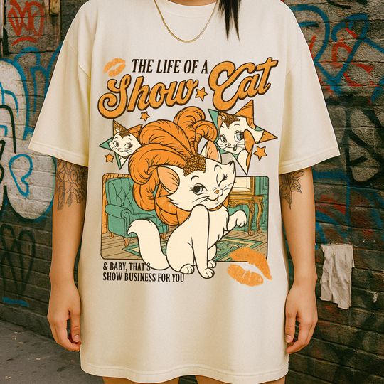 Discover The Life of A ShowCat Vintage Shirt, Showgirl Shirt, The Aristocats Marie Cat Shirt, Disneyland Marie Cat Shirt, ShowCat Album Music tee