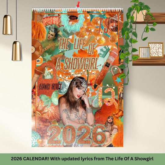 Discover 11x16.5" wall calendar 2026 Eras Tour Calendar, Pictures and Lyrics Calendar, Wall Calendar, Music Lyrics Art, Gift For Her, Christmas Gift
