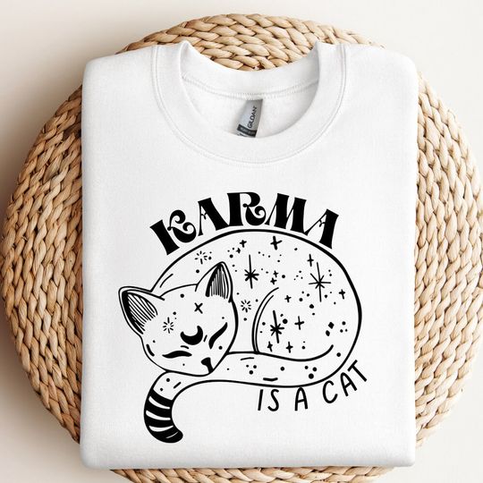 Discover Karma is a Cat svg | taylor version svg| KARMA svg | taylor version T shirt | KARMA T Shirt | Eras Tour SVG file| Midnights Taylorr Swifts svg