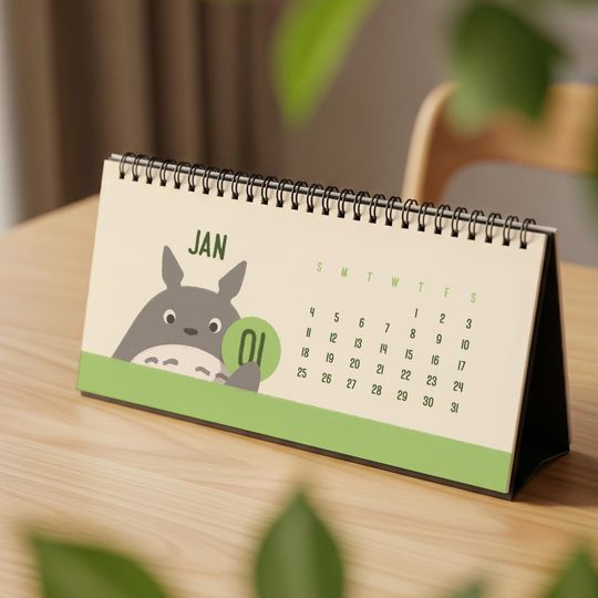 Studio Ghibli 2026 Desk Calendar: Japanese Anime Fan-Art Stationery