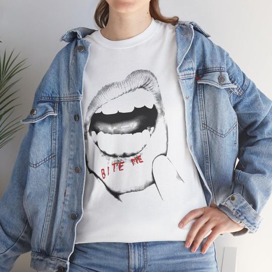 Discover Rene Rapp BITE ME! Rustic Photo Print T-Shirt | Album Inspired Merch, Concert tee, fan made