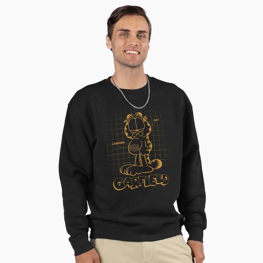 Discover Garfield Cat Schematic Lasagna Poster Pullover Sweatshirt