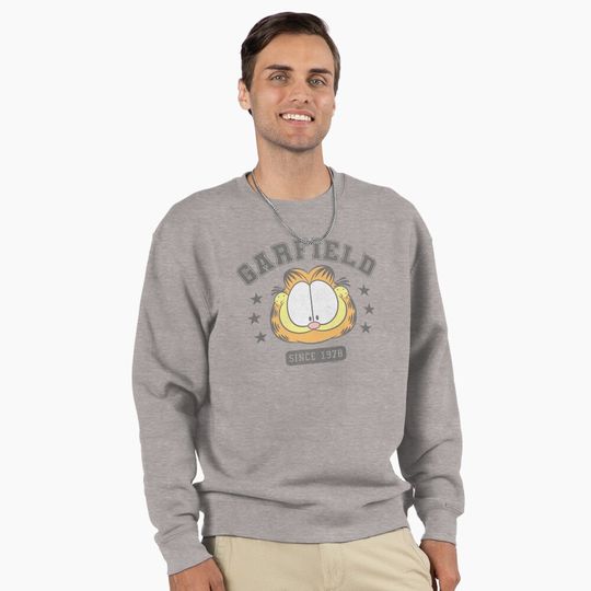 Discover Garfield Big Face College Tee Since 1978 Pullover Sweatshirt