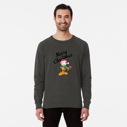 Garfield Merry Christmas Garfield Lightweight Sweatshirt