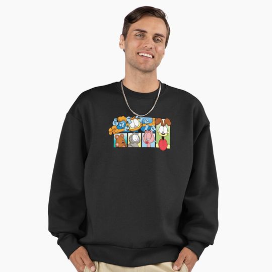 Discover Garfield Group Garfield Comic Strip Premium Oversized Sweatshirt