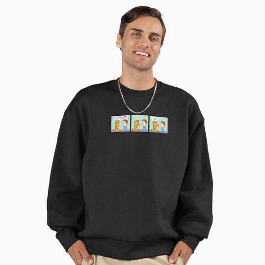 Garfield Jon Arbuckle Garfield Comic Strip Premium Sweatshirt