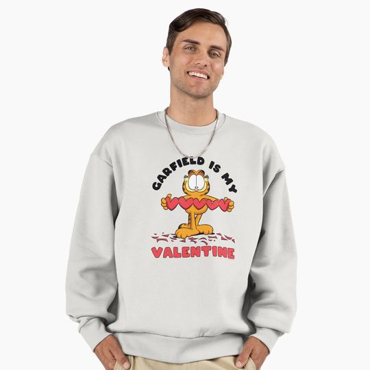 Garfield Valentine's Day Garfield Is My Valentine Premium Sweatshirt