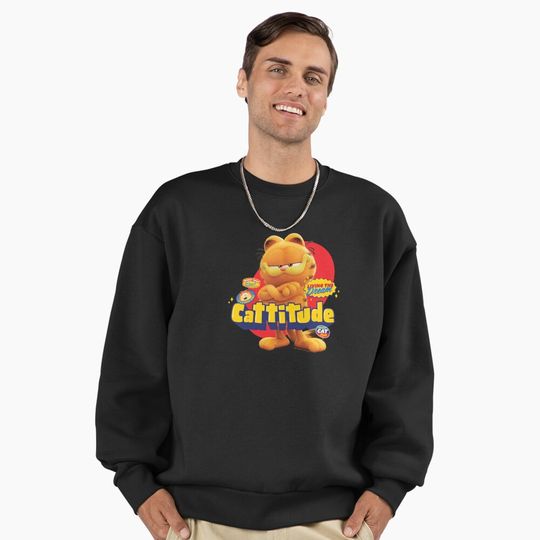 The Garfield Movie Cattitude Sassy Garfield Portrait Premium Sweatshirt