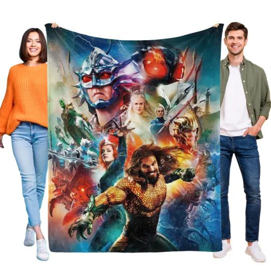 Discover Aquaman Fleece Blanket - Soft Flannel Sofa Bed Throw for Kids