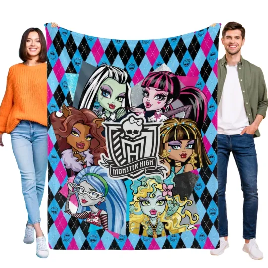 Discover Monster High Fleece Throw Blanket for Bed and Sofa