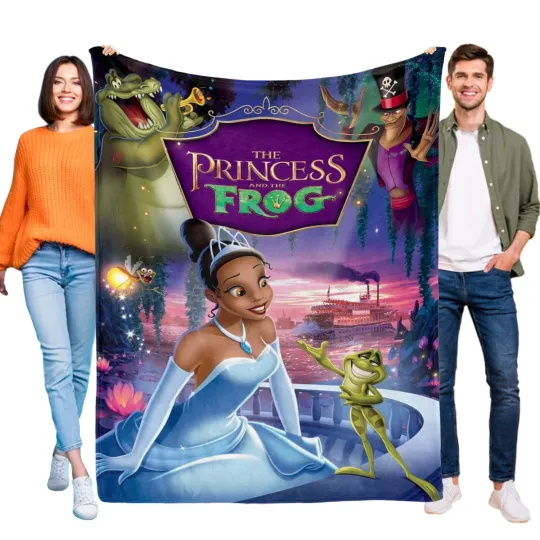 Discover Tiana Princess Flannel Blanket for Sofa Bed Couch Throw