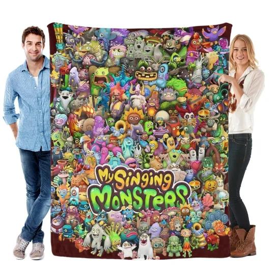 Discover My Singing Monsters Fleece Blanket for Bed and Couch