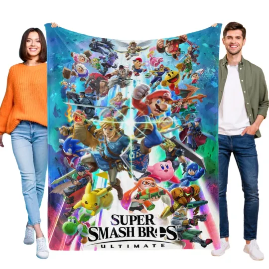 Super Smash Bros Fleece Blanket for Bed and Sofa