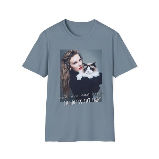 Discover Childless Cat Lady |  | taylor version | Unisex Softstyle T-Shirt | XS-XXL