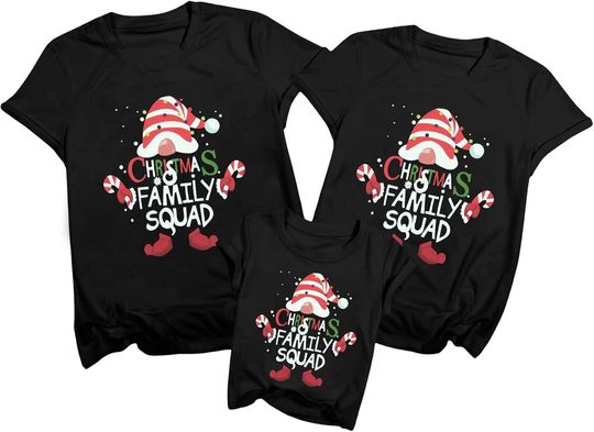 Discover Family Christmas Shirts Merry Christmas Matching Outfits Xmas Graphic Tees Holiday Short Sleeve Tops