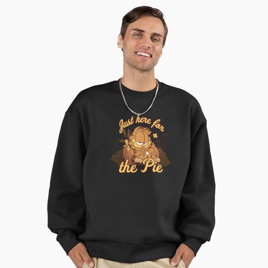 Garfield Thanksgiving Just Here For The Pie Premium Sweatshirt
