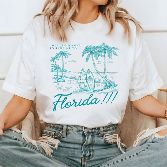 Discover Florida!!! T Shirt Florida Taylor Shirt Florida Shirt Oversized Tshirt Women Aesthetic Shirt For Women Summer Retro T-Shirt Graphic Tshirt