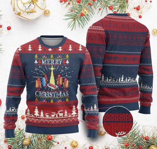 Discover Funny Xmas Ugly Christmas Sweater, Merry Glizzmas Hot Dog Sweater, Hilarious Holiday Outfit for Men Women Teens, Ugly Xmas Gift Idea/CMS-38